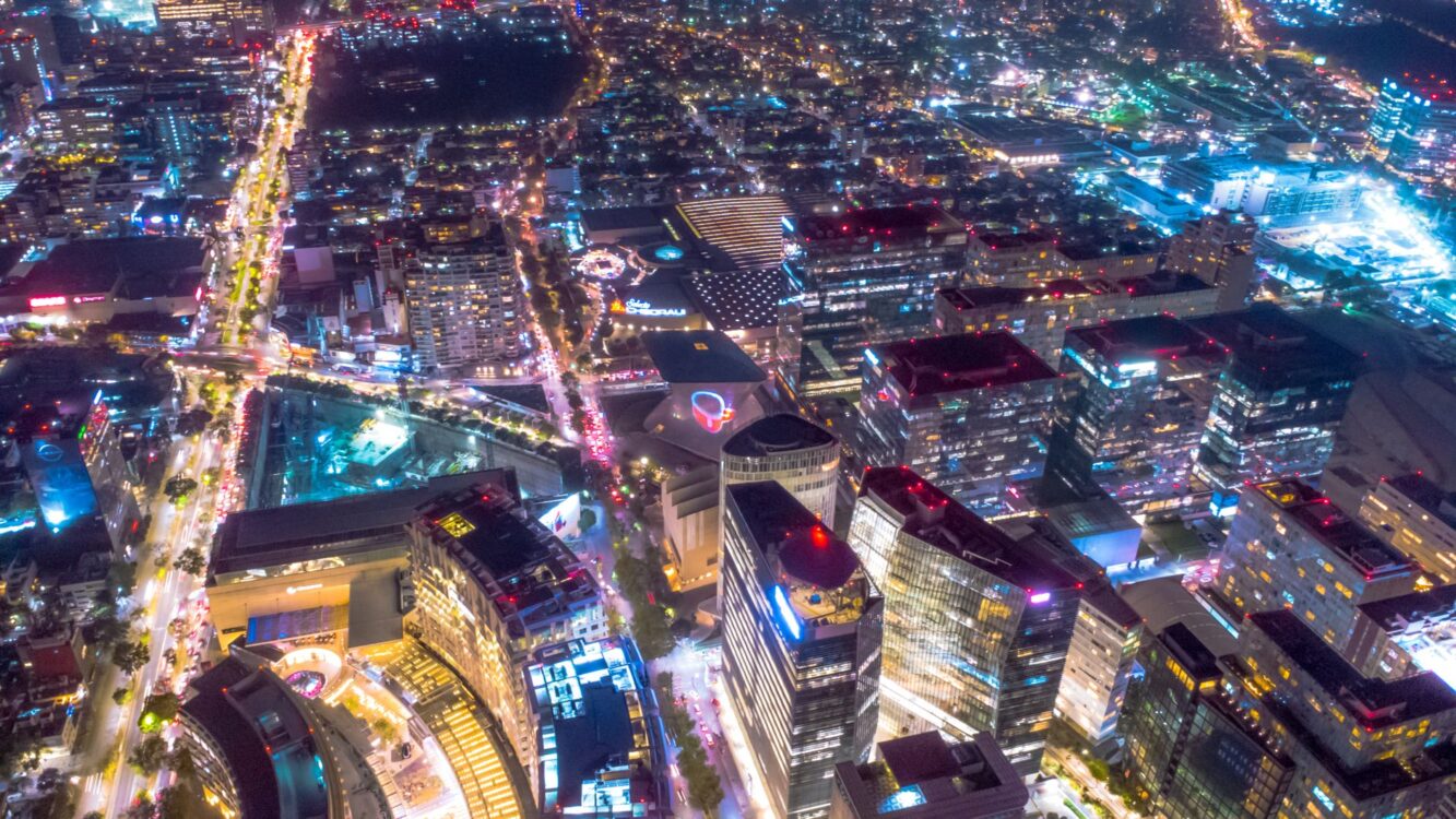 illuminated mexico city at night